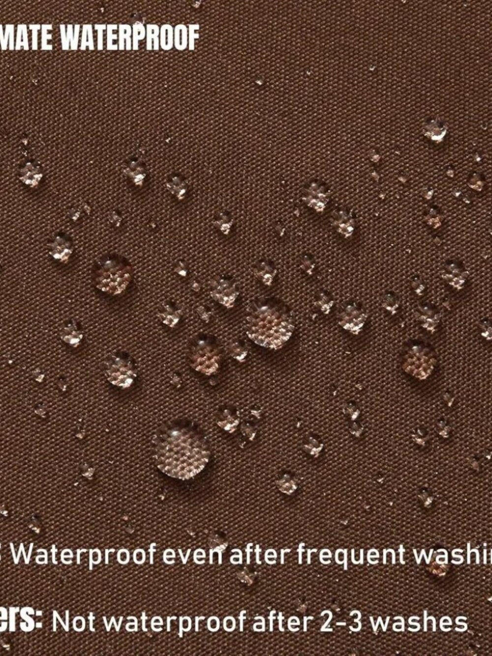 NEW Waterproof Thick Fabric Shower Curtain / Liner Breathable Brown Heavy Duty - Picture 4 of 7